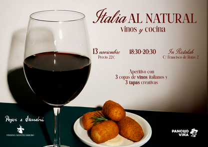 ITALIA AL NATURAL, vinos y cocina